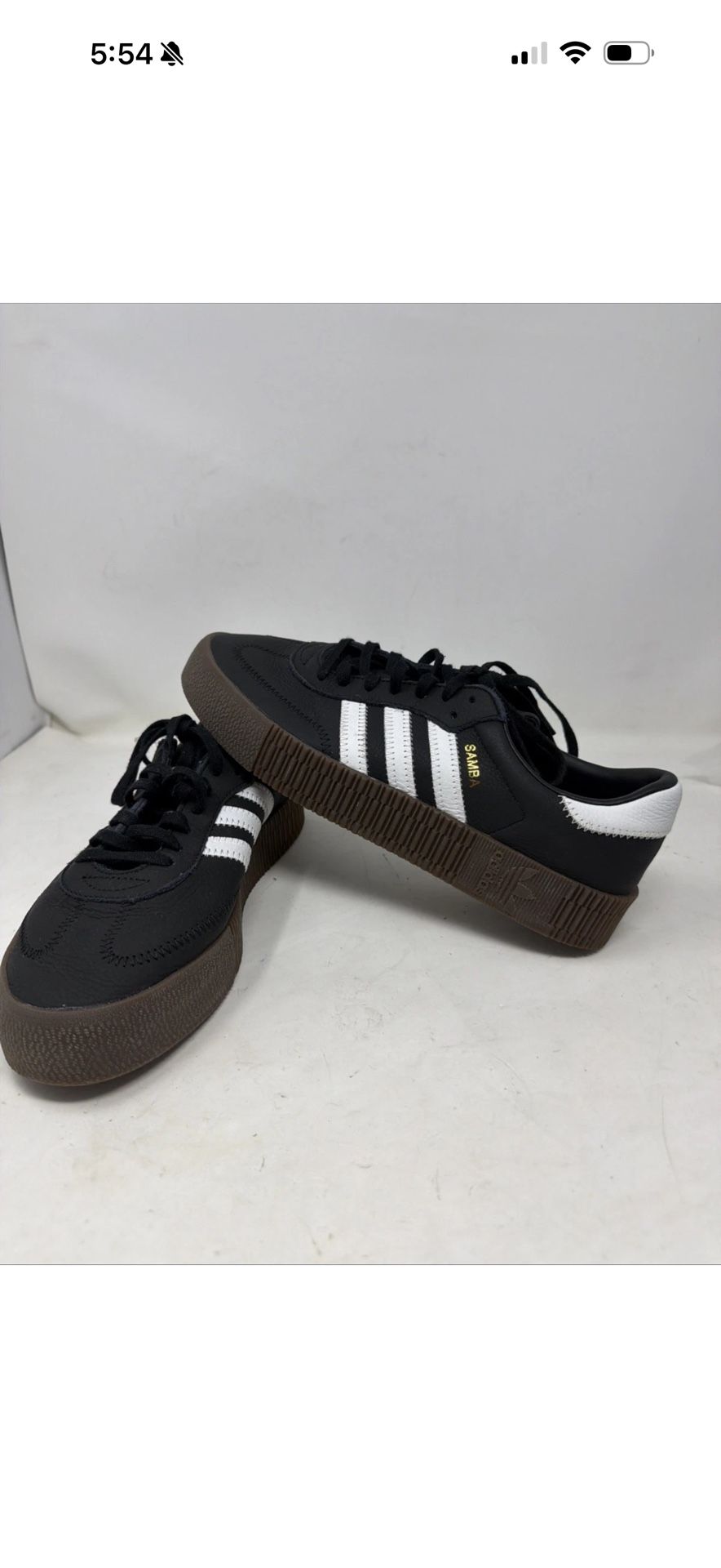 Adidas SAMBAROSE Triple Black Leather Shoes, Size 9, Women's, Samba RARE