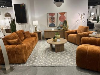 Elegant Sofa set features Oversized arms and deep cushions create an inviting silhouette