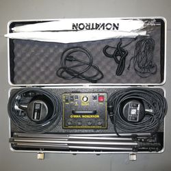 Flash Combo Novatron V400 D 2 Flash Head Set W/ Stands And Umbrellas 