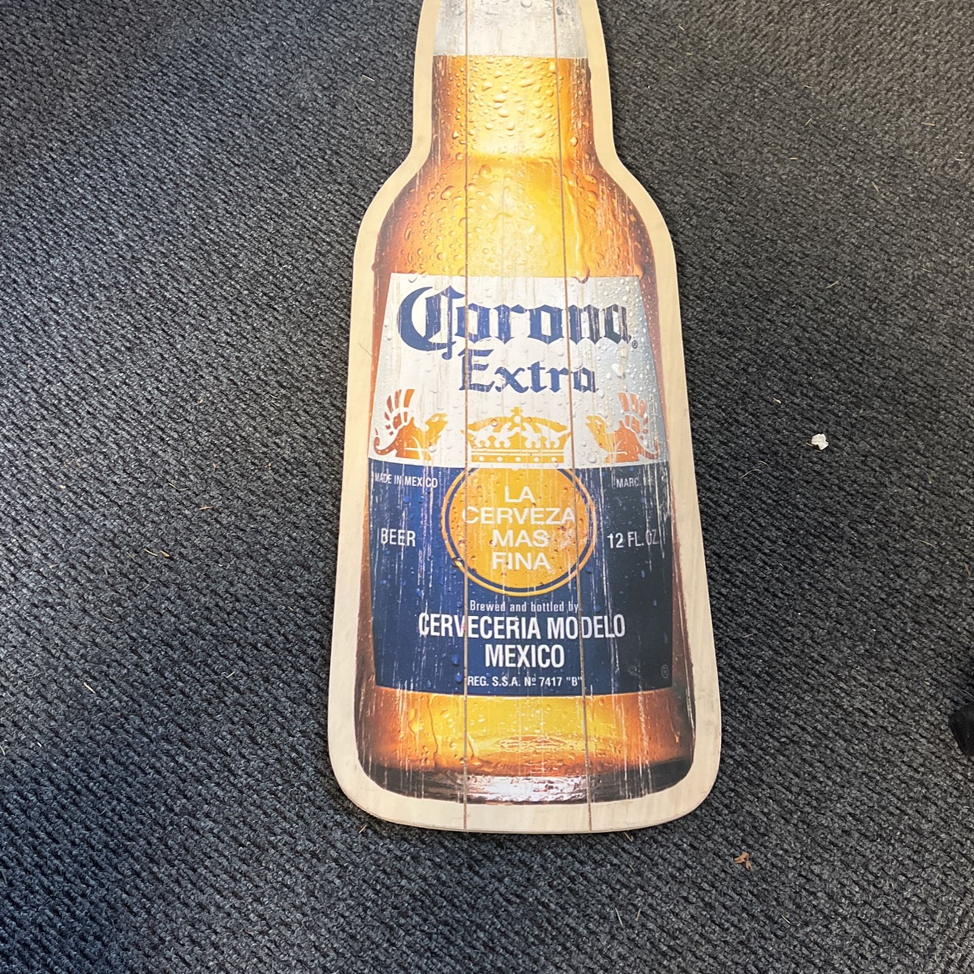 Corona beer 5 feet tall giant wooden bottle tiki beach bar restaurant Man Cave