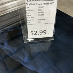 PORCELAIN TILE 24”X 48” $2.99