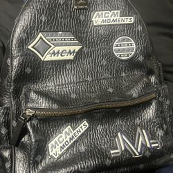 MCM Black With Patches Medium/Large Bag 