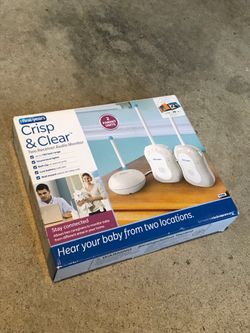 Crisp & Clear two receiver audio monitor for baby