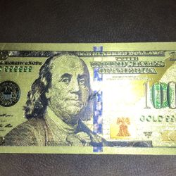 24k Gold $100 Bill 