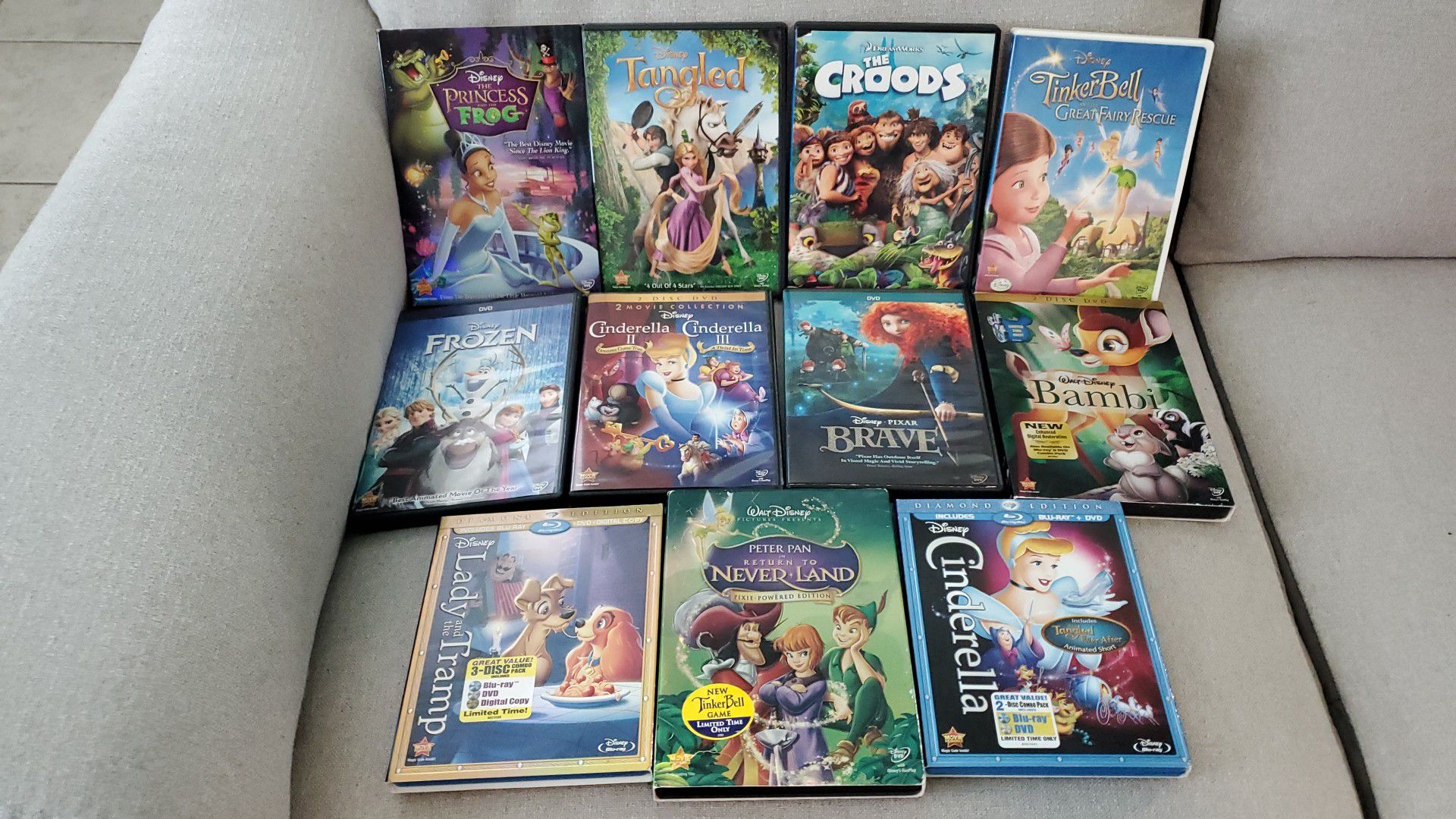 Disney DVD and Blu-ray collection