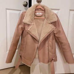 Zara Blush Fur Jacket
