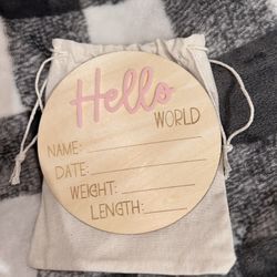 Newborn Announcement Sign 