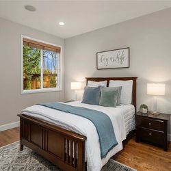 Full size bedframe- real wood