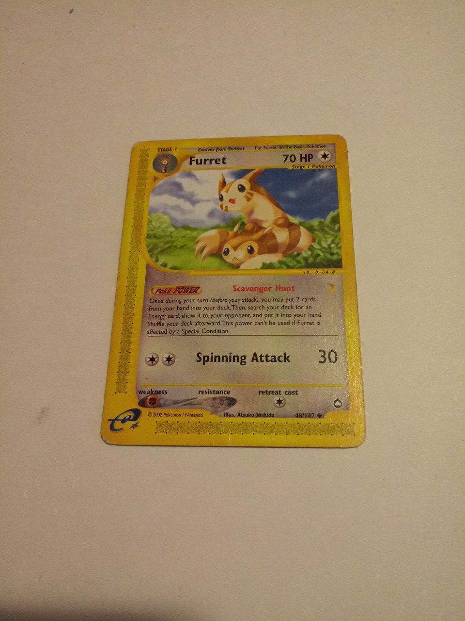 Furret pokemon cards 48/147
