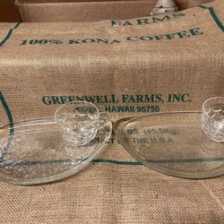 2 sets of vintage snack sets in excellent condition 