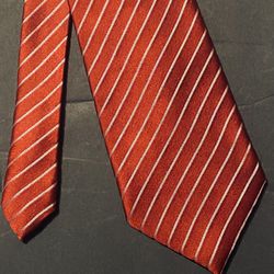 President DONALD J TRUMP Signature Collection Red Silver Striped Necktie Tie