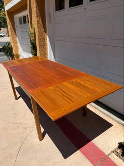 Authentic Ansager Mobler Teak Danish Extendable Midcentury Dining Table