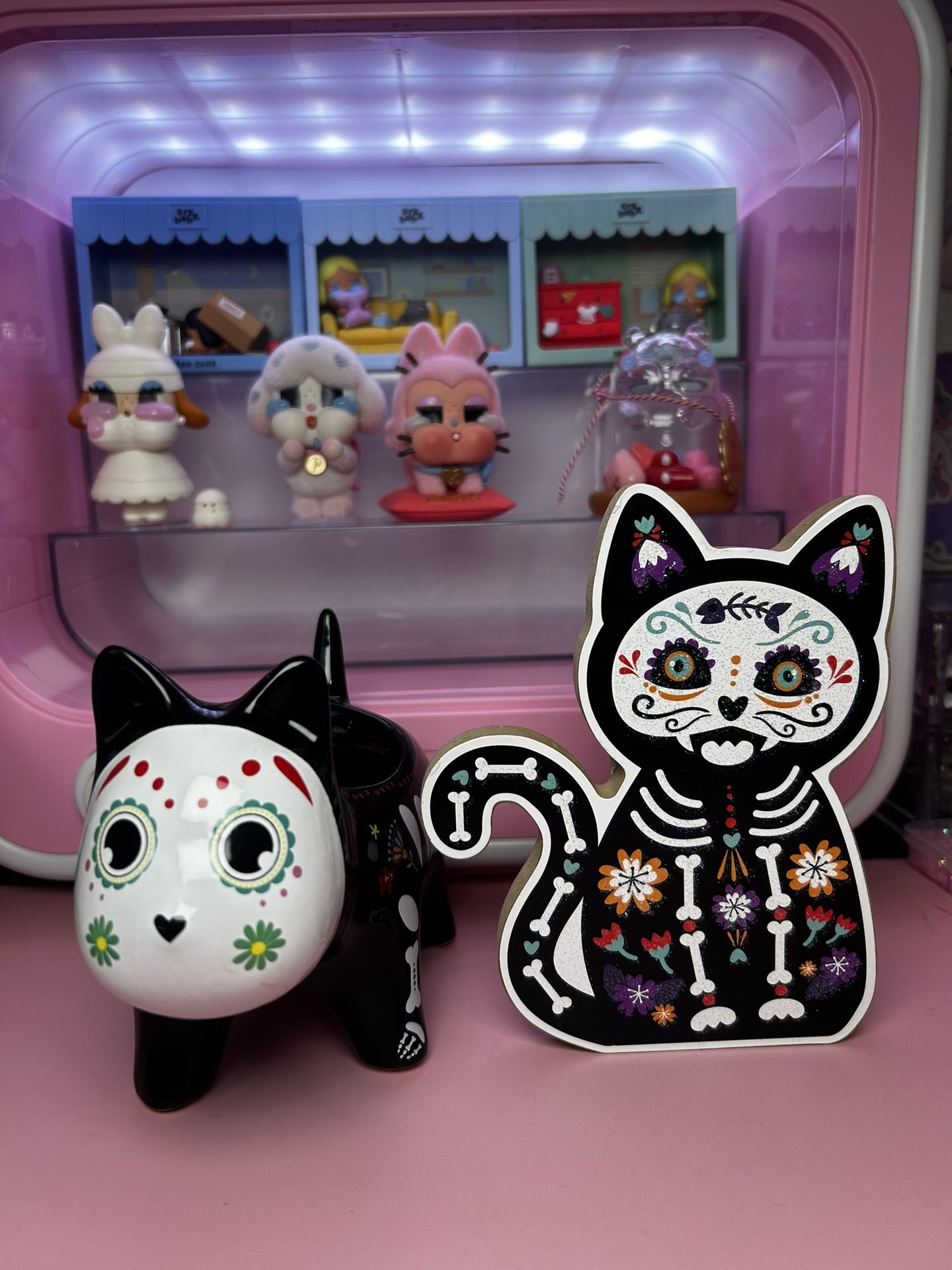 Dia De Los Muertos cat succulent pot