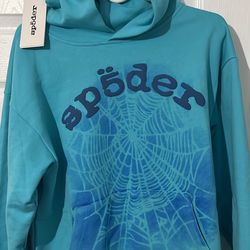 blue sp5der hoodie