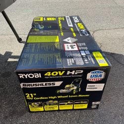 RYOBI 40V HP Brushless 21 in. Cordless Battery Walk Behind Multi-Blade Self-Propelled Mower - (1 ) 6.0 Ah Batteries & Charger