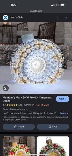 3’ Light Up Ornament