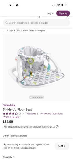 Fisher price - sit me up infant seat