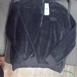 UGG Mens Charcoal Zip Up Sweater