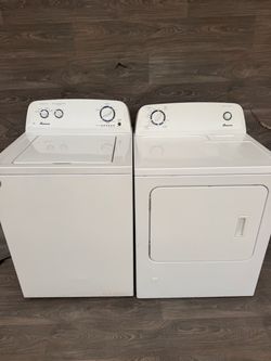 Amana washer and dryer gas laundry set