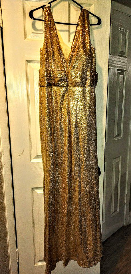 GOLD SEQUIN DRESS 