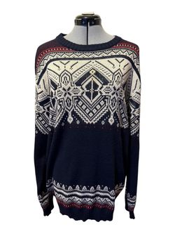 True Rock Navy Fair Isle Nordic Sweater – Women’s XL