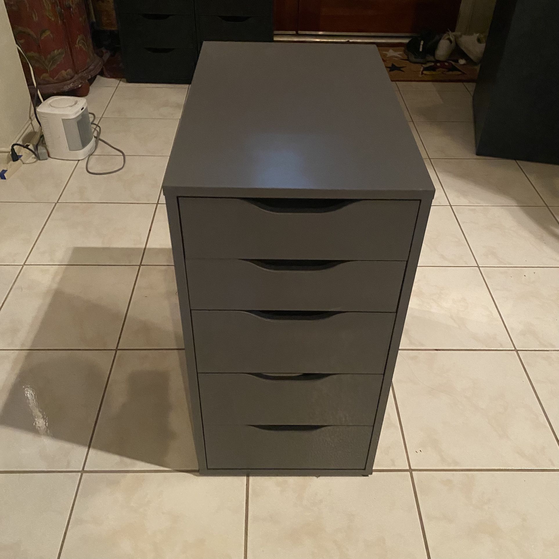 Gray IKEA Alex Drawer Unit