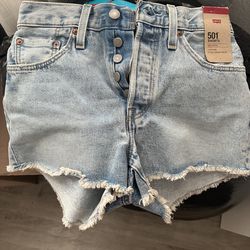 Levi’s light blue jean shorts