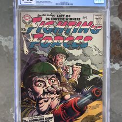 Our Fighting Forces #21 (1957) CGC 7.5 — Joe Kubert War Cover; Bill Finger