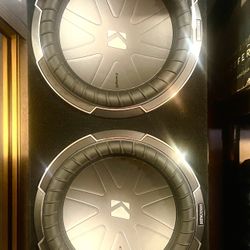 Kicker CompQ Ported Box With Two 10 Inch Subwoofers