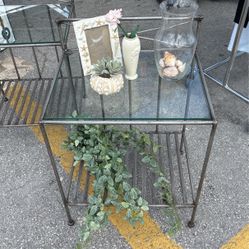 Two Rod Iron End Tables