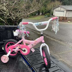 Child Kid Children Bike 12” Wheels With Training Wheels Bicycle Tricycle Trike in Good Condition