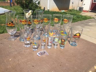 Vintage Hardrock Cafe and Margaritaville Bar Glasses MAkE OFFER
