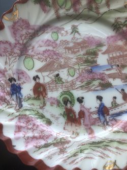 Antique early 1920’s hand painted porcelain china 9 Pieces great condition Japanese China