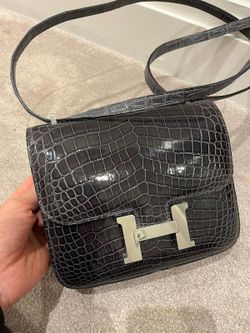Pre-Owned Hermes Constance  Graphite Gray 18 