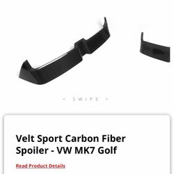 velt sport carbon fiber wing VW MK7 Golf