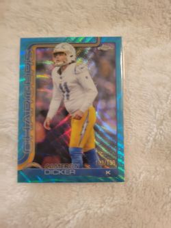 Cameron Dicker Topps Chrome Blue Refractor /199