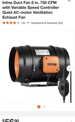 Vevor Ventilation Fan 