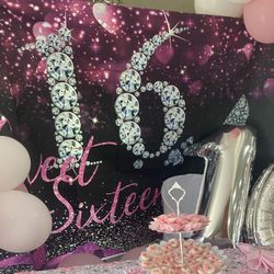 Sweet 16 Backdrop $7