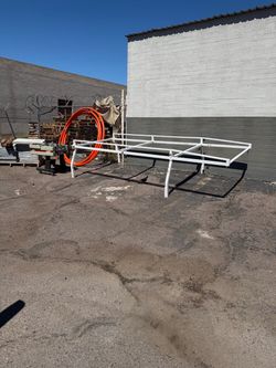 White Steel Van Roof Rack Ladder Rack