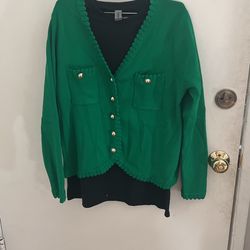 Green Cardigan