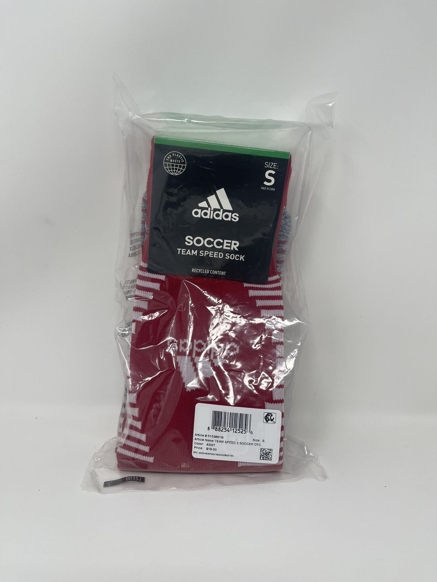 Adidas Soccer Red Team Speed Socks Size Small