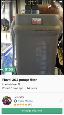 Fluval 304 fish tank pump/ filter