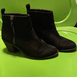 Black Suede Booties By Forever 21