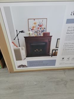 New Allen+roth Vent Free Dual Fuel Fireplace Wirh Remote