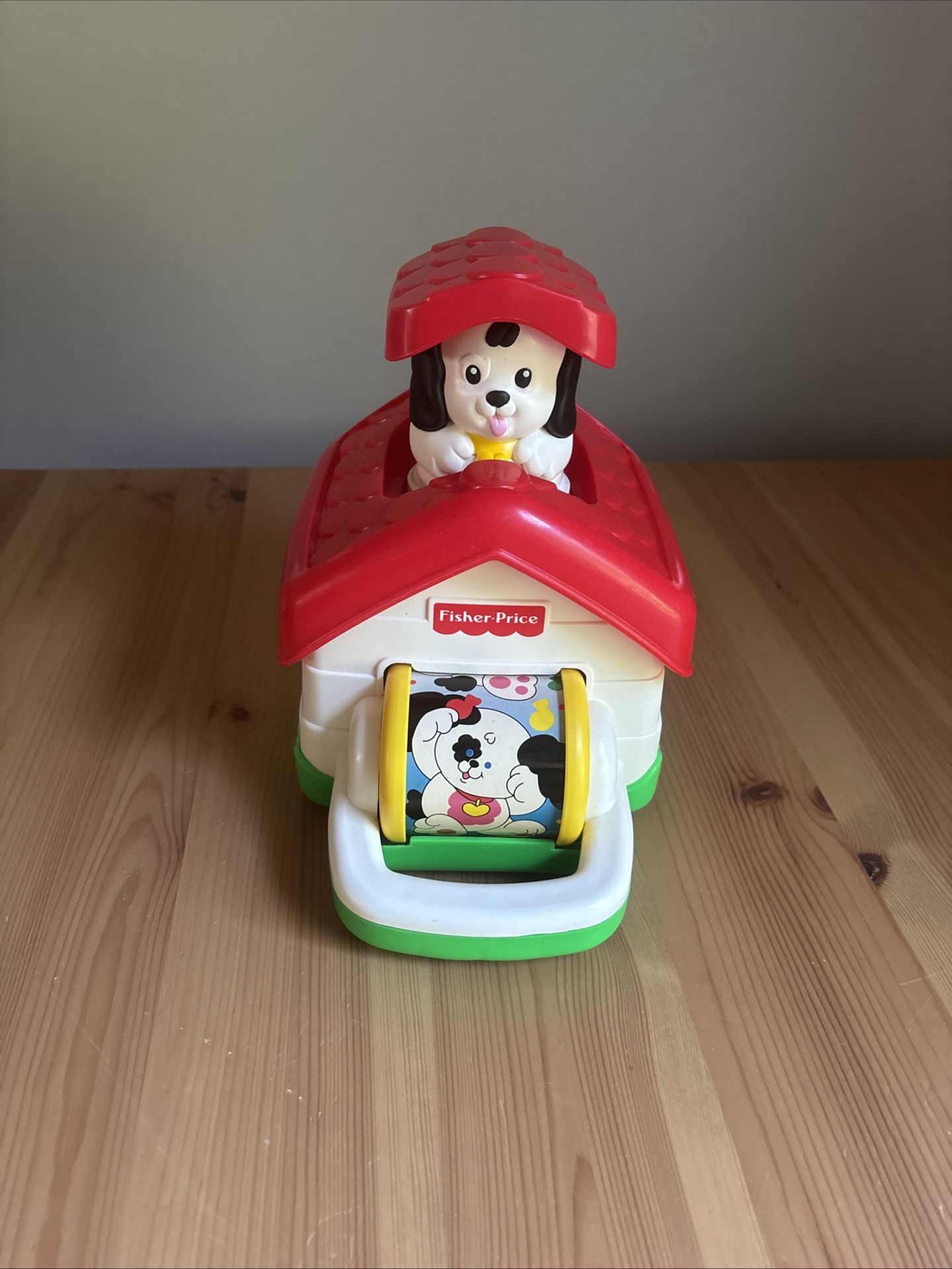 Vintage 1995 Fisher Price Pop-up Puppy In Dog House Jack In The Box Baby Toddler