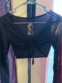 Brand New Boutique Tie-Front Crop Top