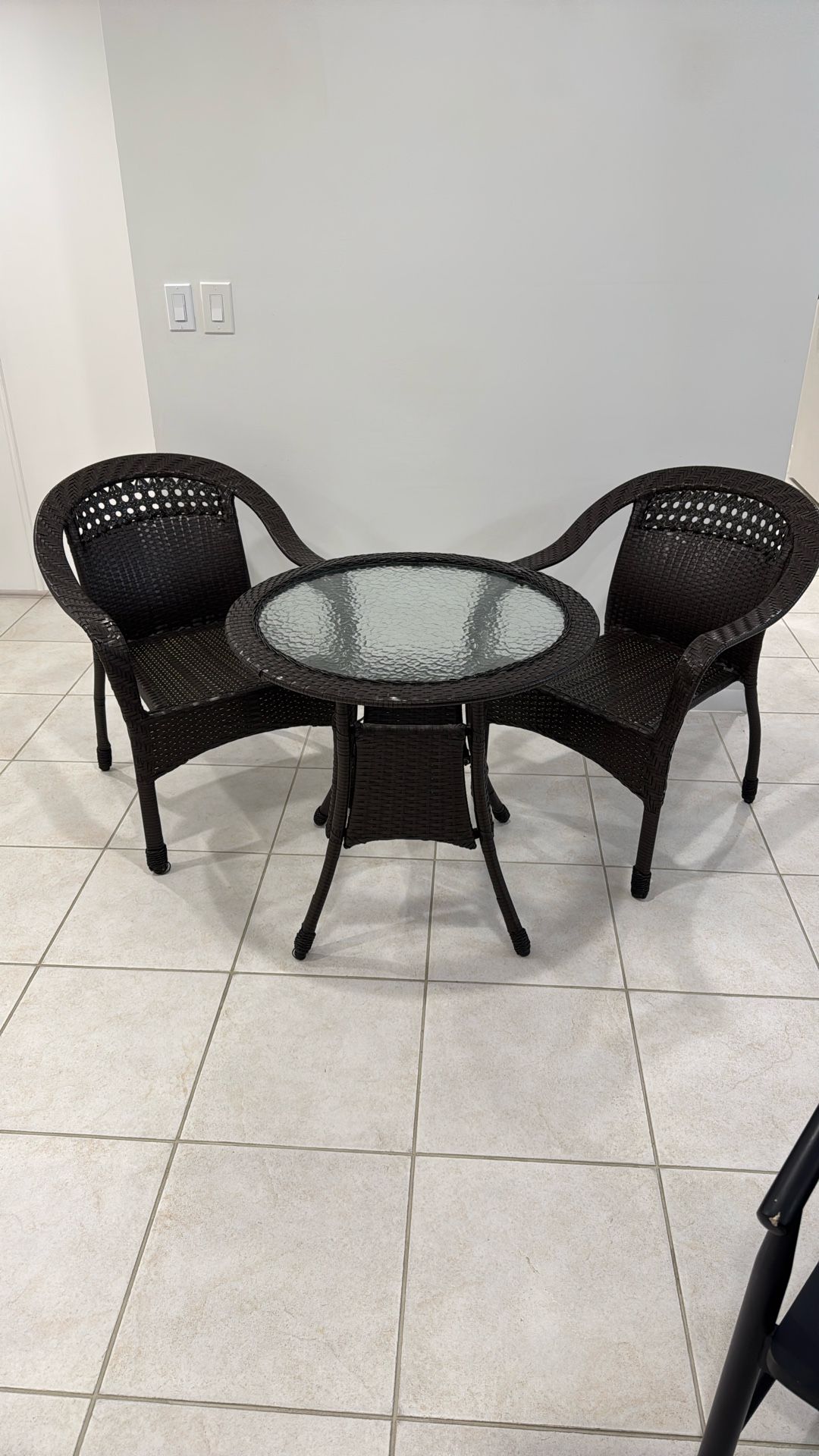 Brown Wicker Patio Set