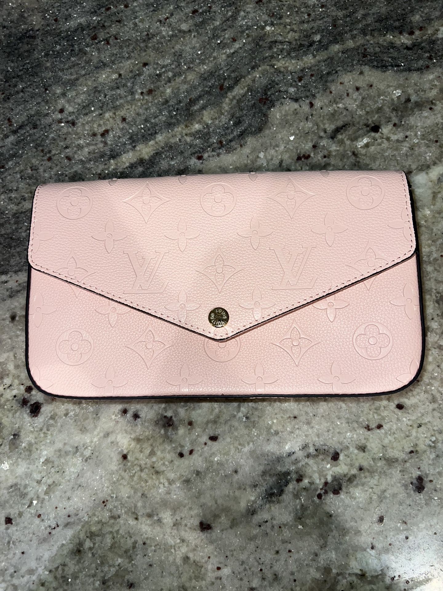 LOUIS VUITTON MONOGRAM EMPREINTE POCHETTE FELICIE SHOULDER BAG CROSSBODY PINK