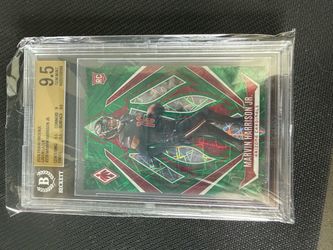 Marvin Harrison Jr. 2024 Panini Phoenix Green Lazer RC BGS 9.5