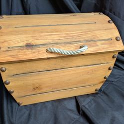Handcrafted Wooden Storage Chest / Treasure Box - Rustic Style